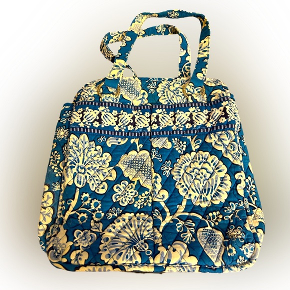 Vera Bradley tote bag in adorable retired Blue Lagoon print. Very gently used. - Picture 3 of 3